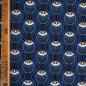 Preview: Viskosejersey Crepe Augen Wellen abstrakt blau - FVJ